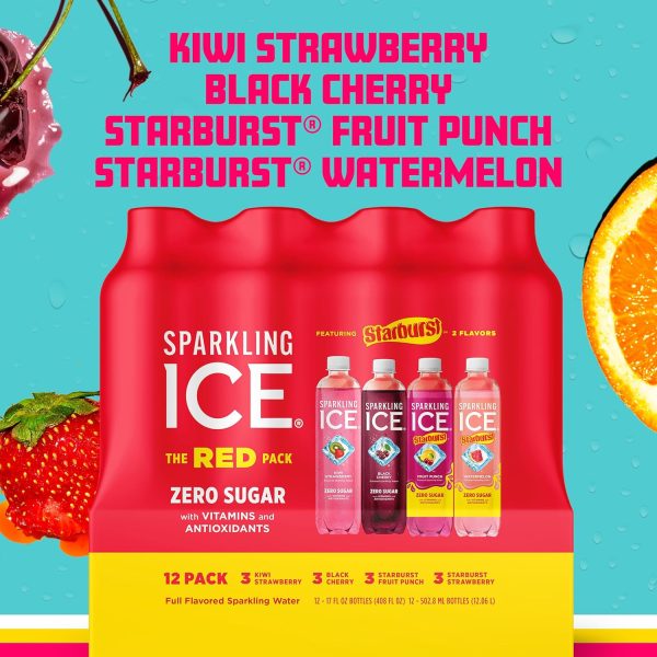 Sparkling Ice Starburst Red Pack Flavored Water-4