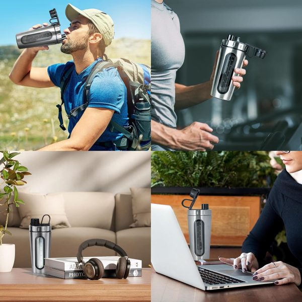 TOOFEEL Stainless Steel Shaker Bottle Leakproof 28oz Fitness-5