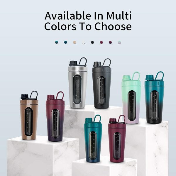 TOOFEEL Stainless Steel Shaker Bottle Leakproof 28oz Fitness-6
