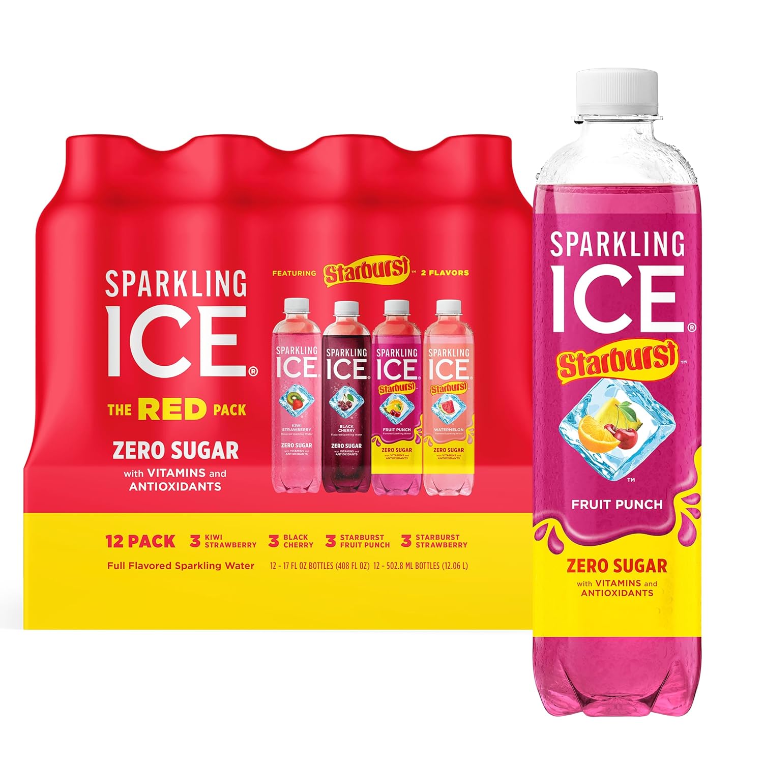 Sparkling Ice Starburst Red Pack bottle