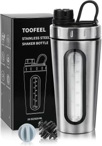 TOOFEEL Stainless Steel Shaker Bottle Leakproof 28oz Fitness-0