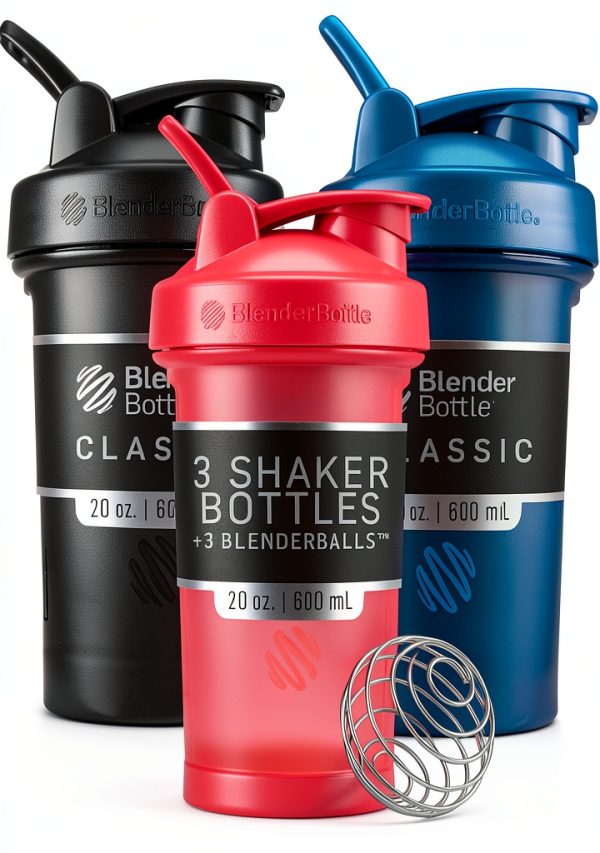 BlenderBottle Shaker Cup Leak Proof Protein Mixer 3 Pack-0