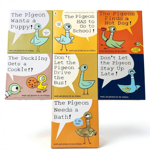 TONGYILEX BO1 Large Multicolour Mo Willems Pigeon Book Set 7‑Pack-0
