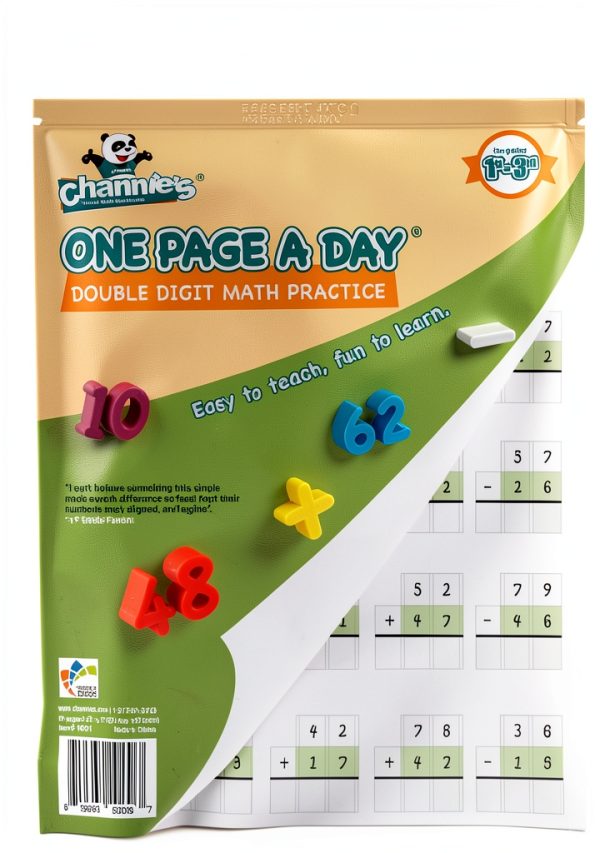 Double Digit Math Workbook Channie's Recycled-0