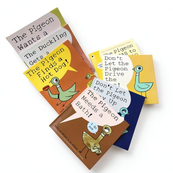 TONGYILEX BO1 Large Multicolour Mo Willems Pigeon Book Set 7‑Pack-2