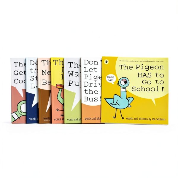 TONGYILEX BO1 Large Multicolour Mo Willems Pigeon Book Set 7‑Pack-5