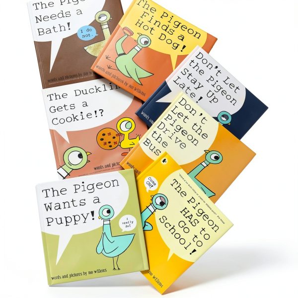 TONGYILEX BO1 Large Multicolour Mo Willems Pigeon Book Set 7‑Pack-6