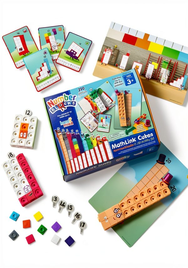 Numberblocks MathLink Cube Set hand2mind 155 Cubes and 52 Faceplates-0
