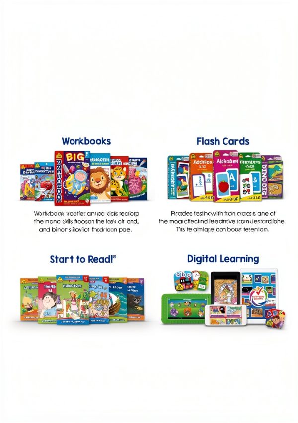 School Zone Get Ready Workbook Ages 3-4 32 Page Activity Book-1