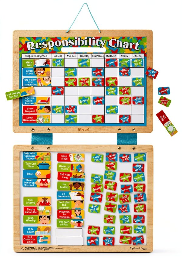 Melissa and Doug Magnetic Tracking Chart with Dry Erase Boards and 89-0