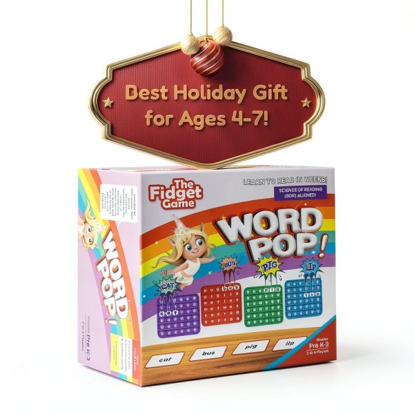 The Fidget Game Word Pop Reading Game for Kids 3-8 Model TFGPOP-000-1