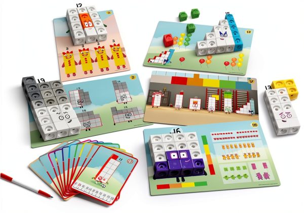 Numberblocks MathLink Cube Set hand2mind 155 Cubes and 52 Faceplates-5