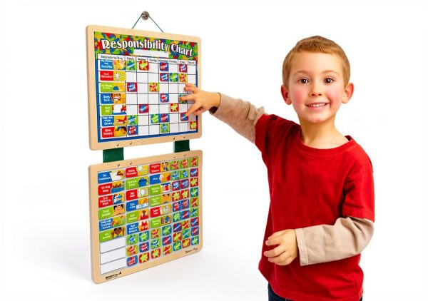 Melissa and Doug Magnetic Tracking Chart with Dry Erase Boards and 89-1