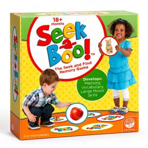 MindWare Seek-a-Boo Vocabulary Flash Card Game for Toddlers Model-0