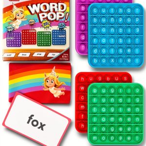 The Fidget Game Word Pop Reading Game for Kids 3-8 Model TFGPOP-000-0