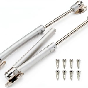 JZK 2X Gas Hydraulic strut Stay Lift Hinge Piston arm Damper 100N for Heavy Flap Door, Soft Close lid Support for Large Toy Box lid, Cupboard Door, Storage Chest lid-0