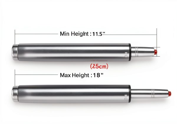 Antlu 6.5" Long Stroke Adjustable Gas Lift Cylinder Chair Silver-1