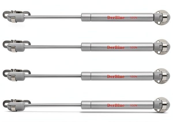 DerBlue 4-Pack 10inch 100N/25lb Gas Struts for Cabinets - Professional Cabinet Shocks and Gas Struts-0