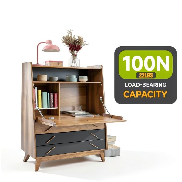 Drop Down Gas Struts Mdkave Soft Close Hinge 100N 2 Pack Silver-5