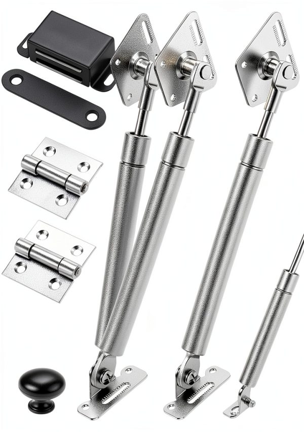 Drop Down Gas Struts Mdkave Soft Close Hinge 100N 2 Pack Silver-0