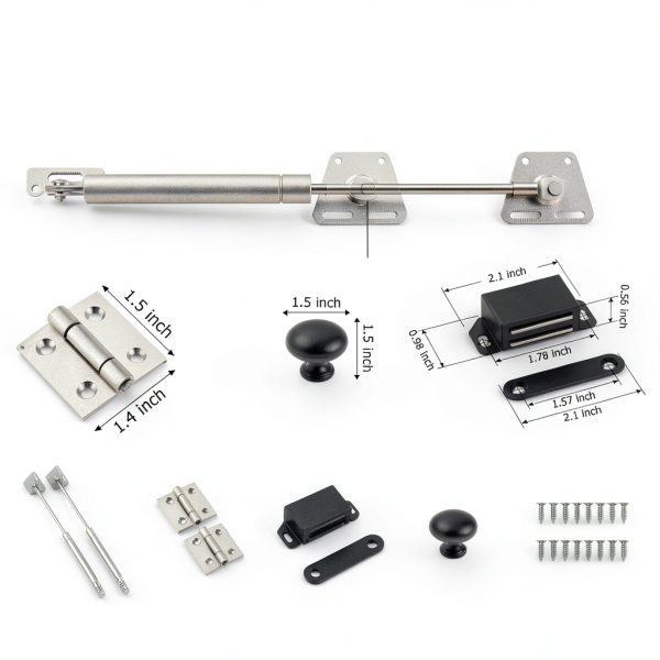 Drop Down Gas Struts Mdkave Soft Close Hinge 100N 2 Pack Silver-1